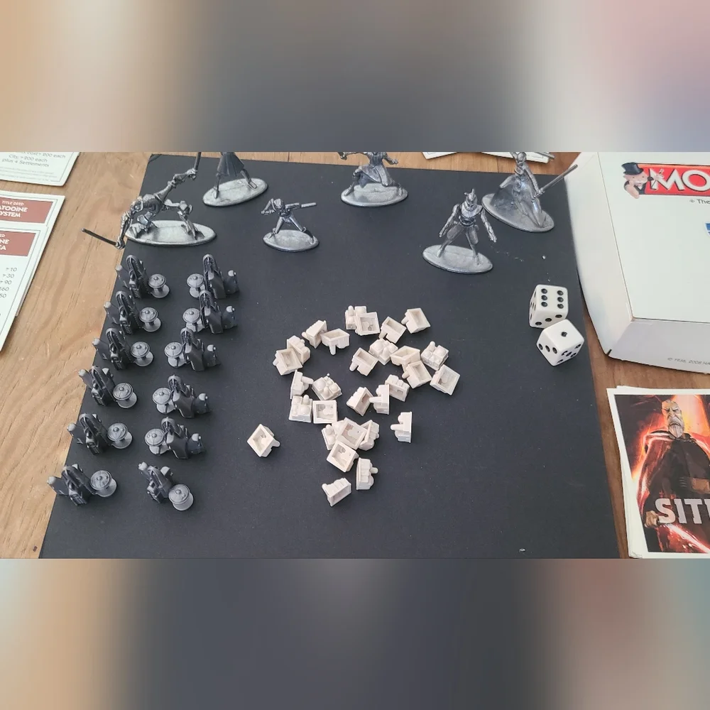 Star Wars Monopoly and Life Board Games all pieces present